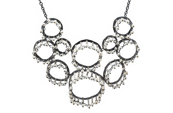 Multi-Circle Pearl Necklace